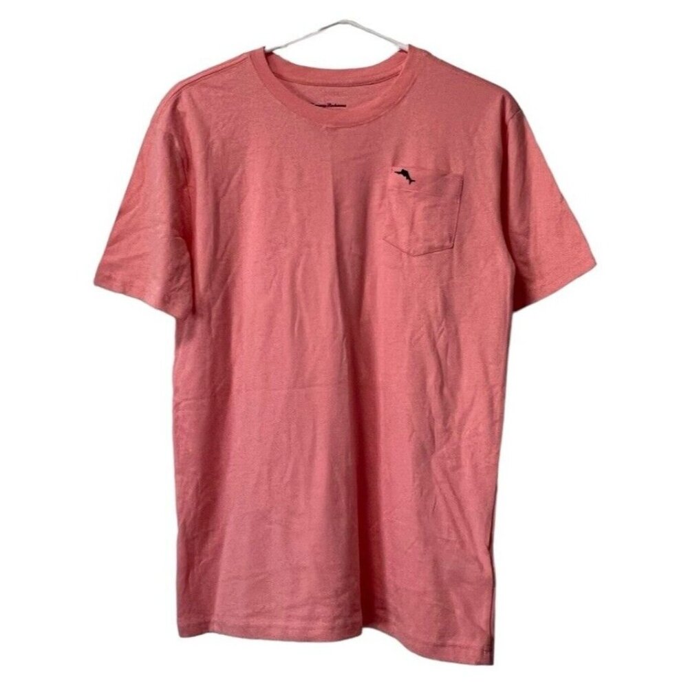 Tommy Bahama Men's T shirt Short Sleeve Coral Size XXL Cotton Preppy Classic
